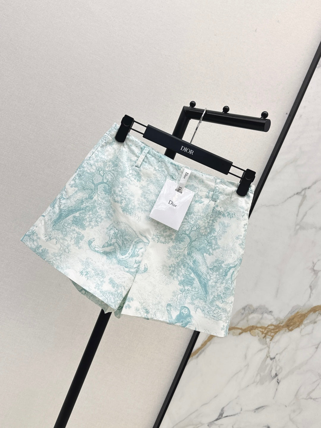 D*r 25ss printed cotton poplin shorts