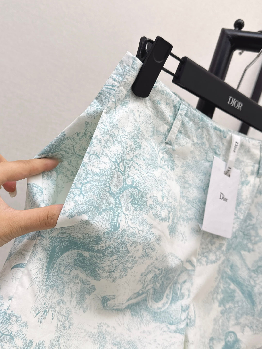 D*r 25ss printed cotton poplin shorts