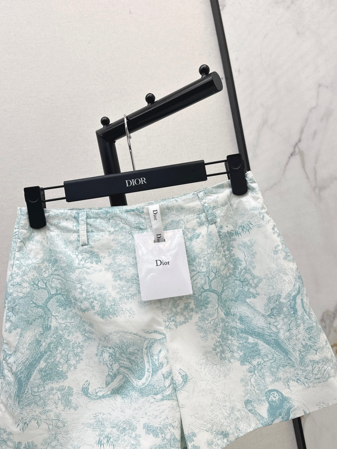 D*r 25ss printed cotton poplin shorts