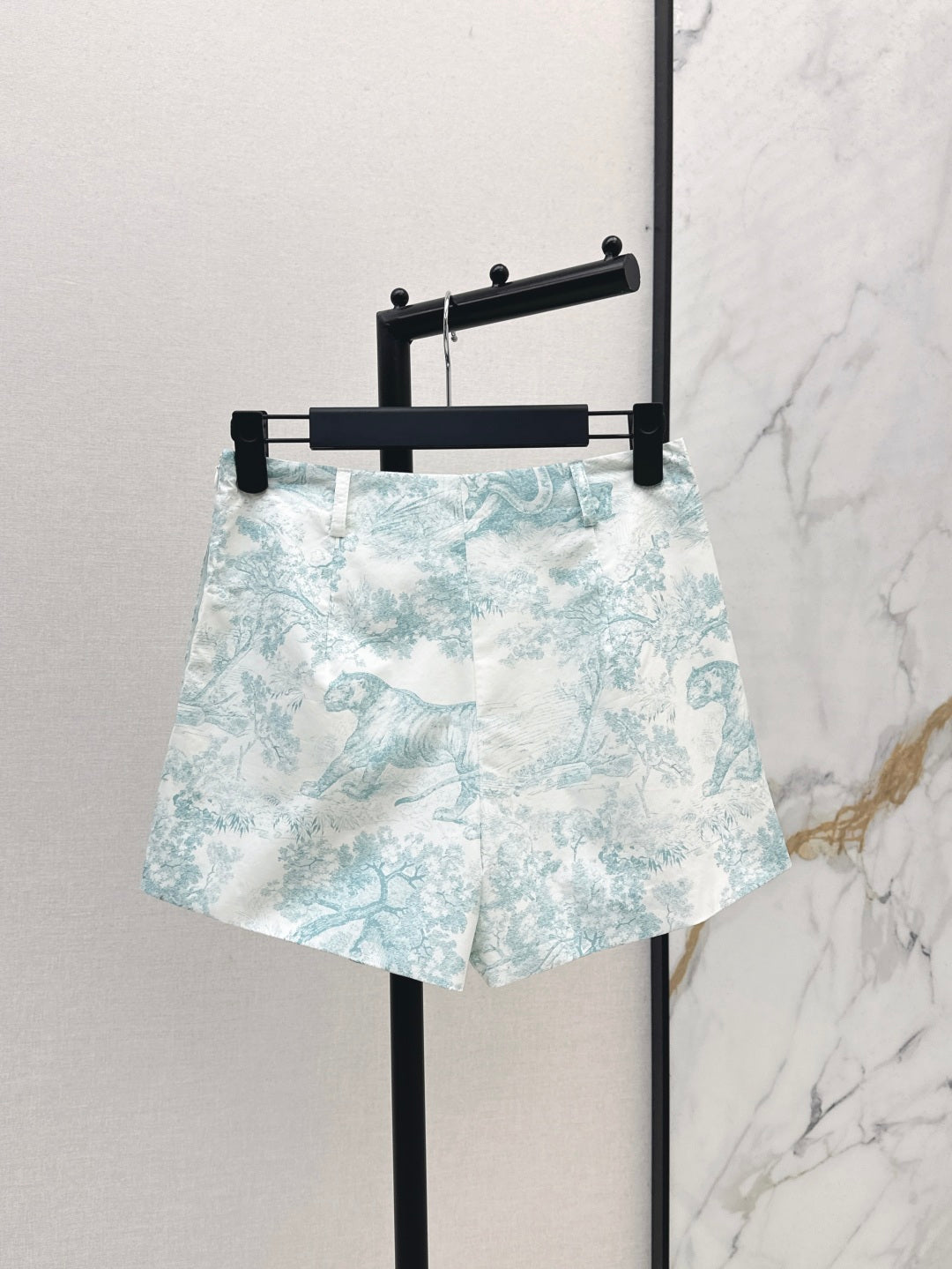 D*r 25ss printed cotton poplin shorts