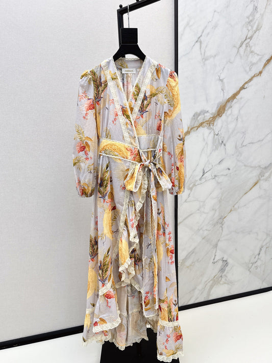 Zim* 25ss frill midi dress