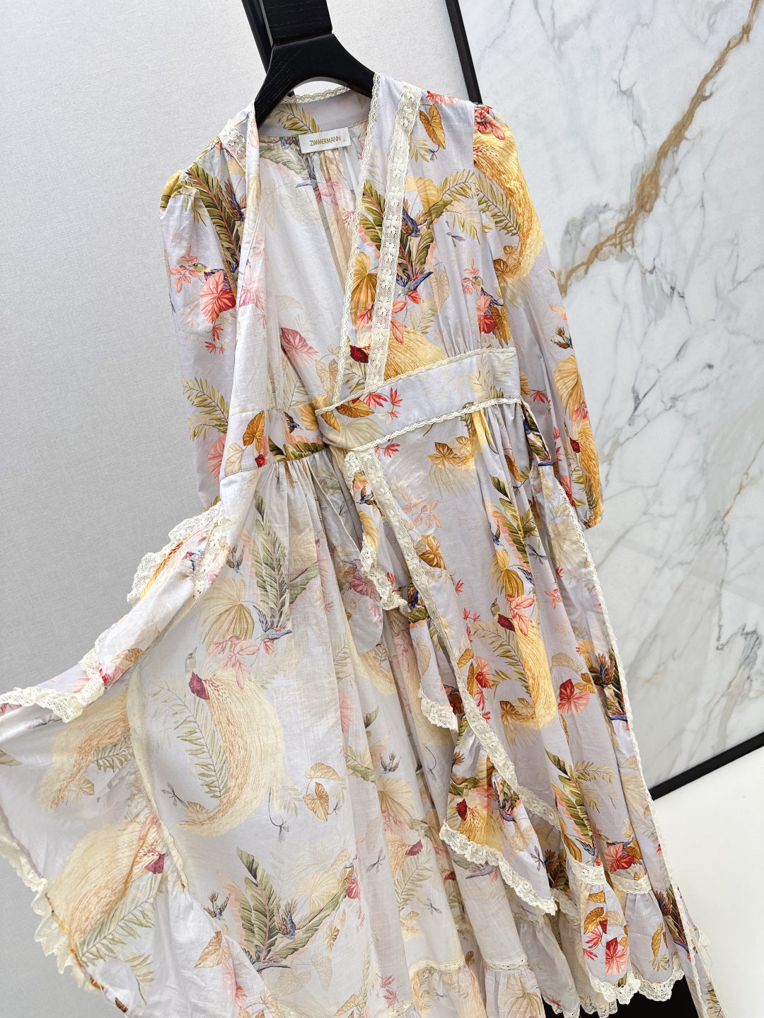 Zim* 25ss frill midi dress