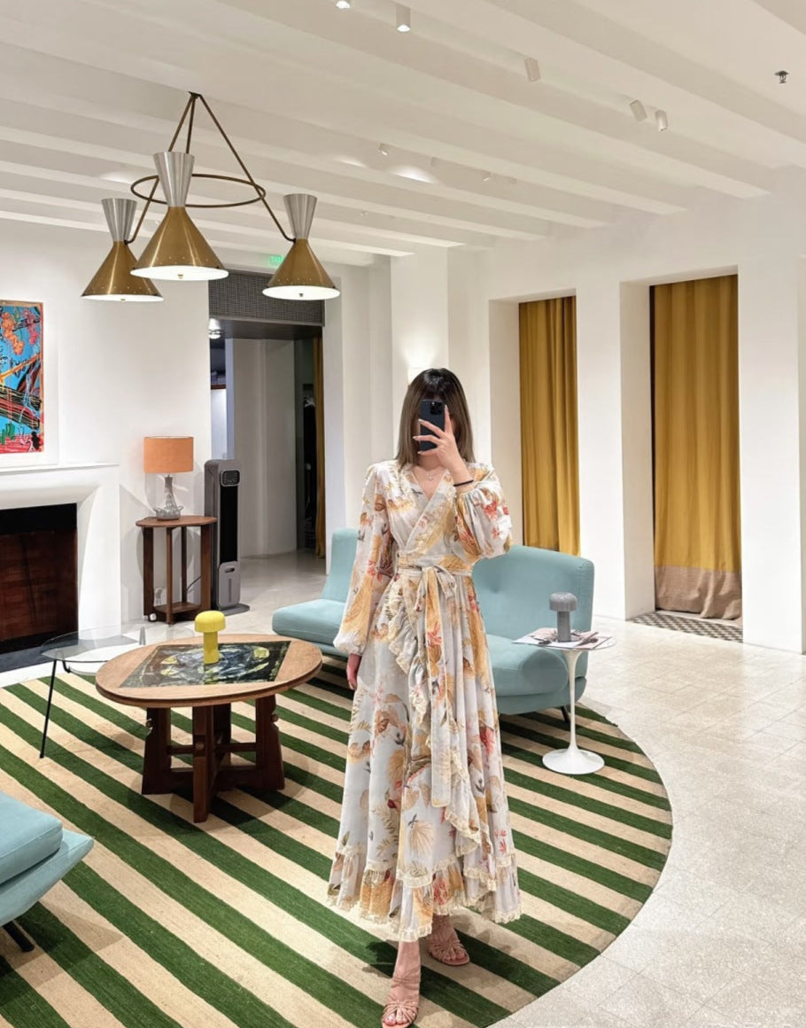 Zim* 25ss frill midi dress