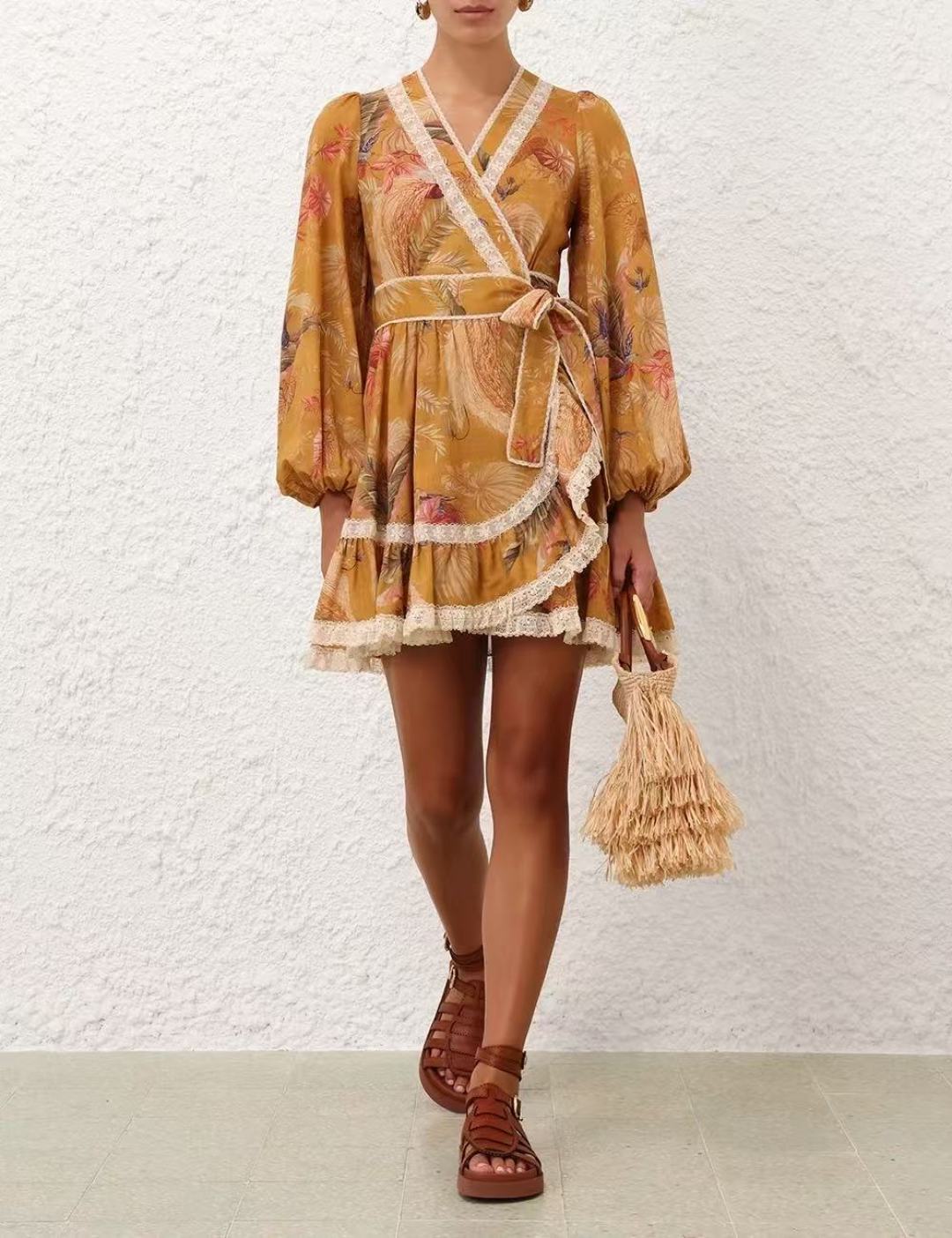 Zim* 25ss frill mini dress