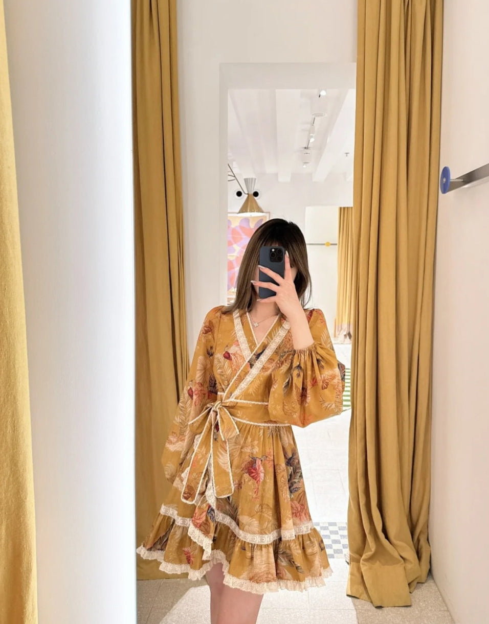 Zim* 25ss frill mini dress