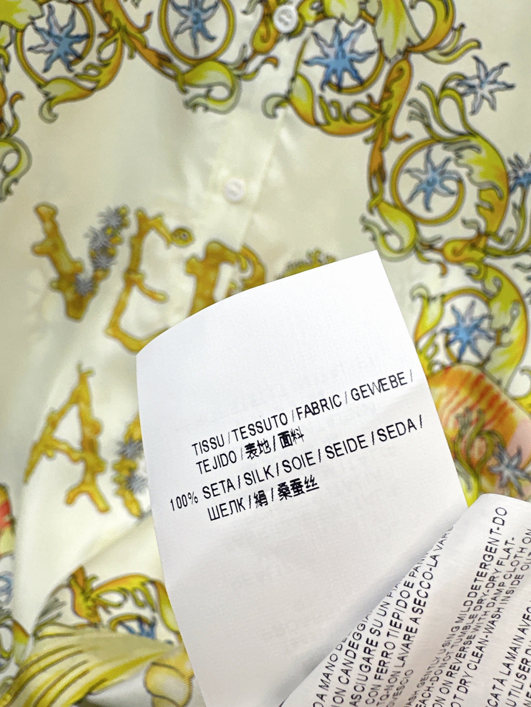 Versa* 25ss barocco midi slik shirt-dress