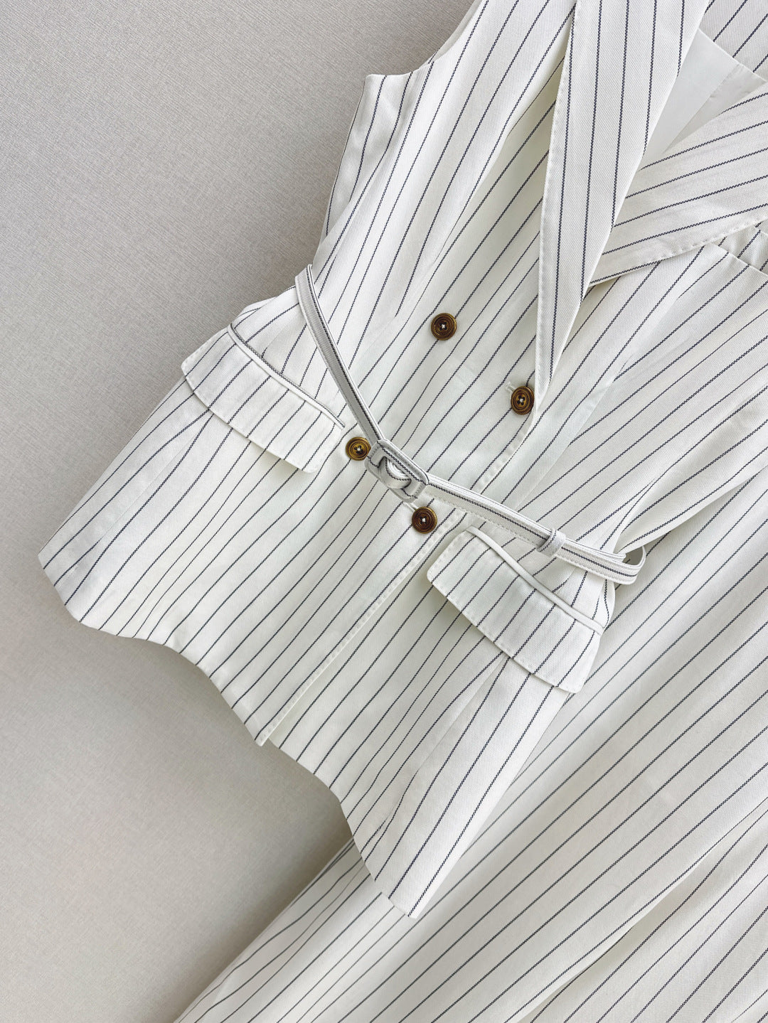 MaxM* 25ss tencel vest suit