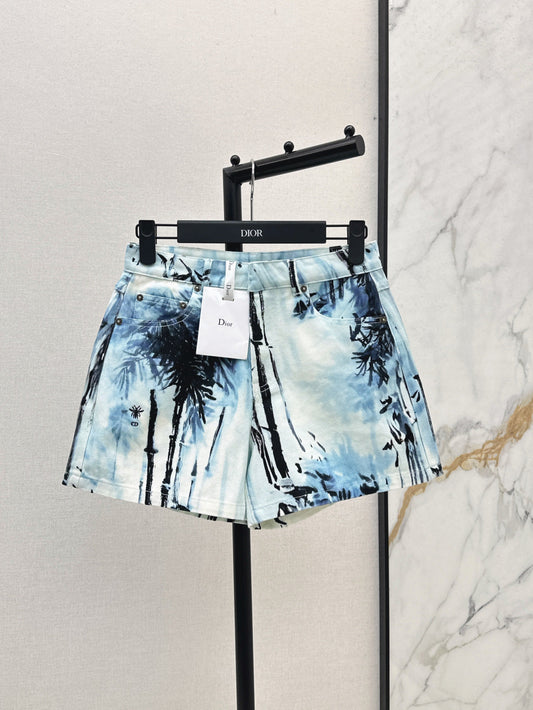 D*r 25ss banbou motif denim shorts