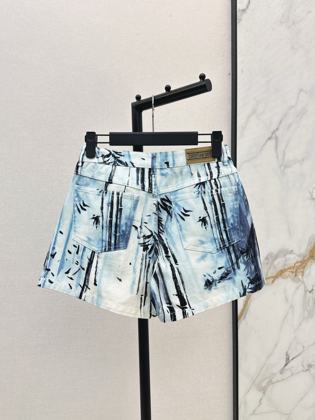 D*r 25ss banbou motif denim shorts