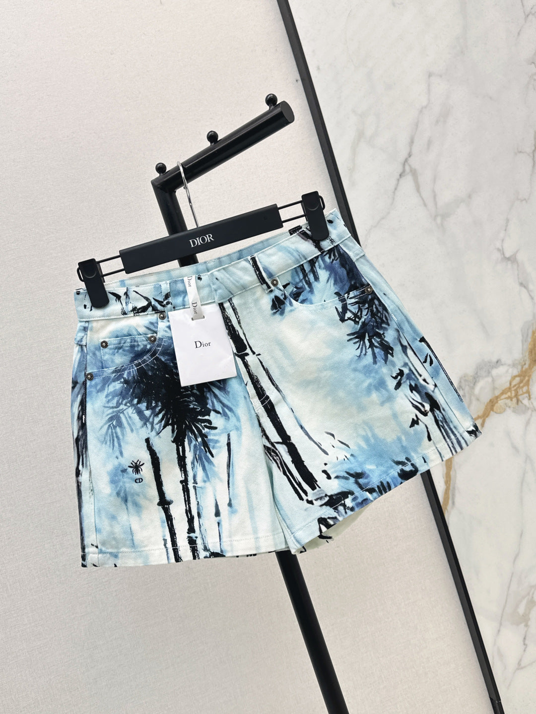 D*r 25ss banbou motif denim shorts