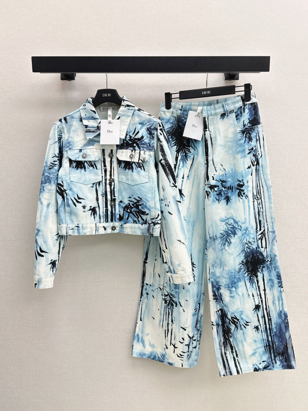 D*r 25ss banbou motif denim jacket