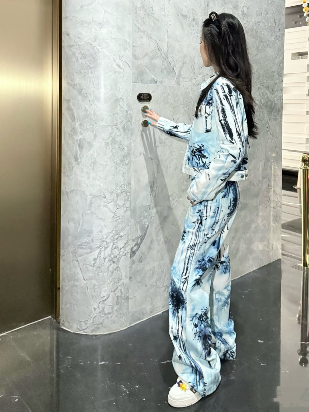 D*r 25ss banbou motif denim pants