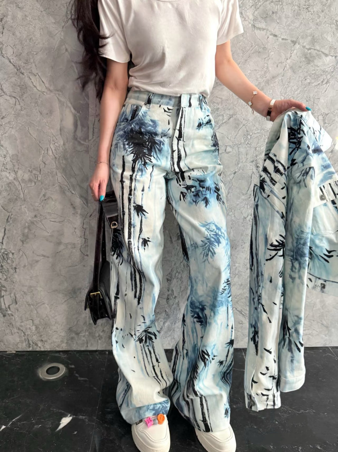 D*r 25ss banbou motif denim pants