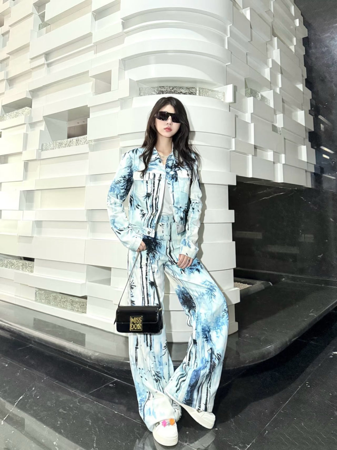 D*r 25ss banbou motif denim jacket