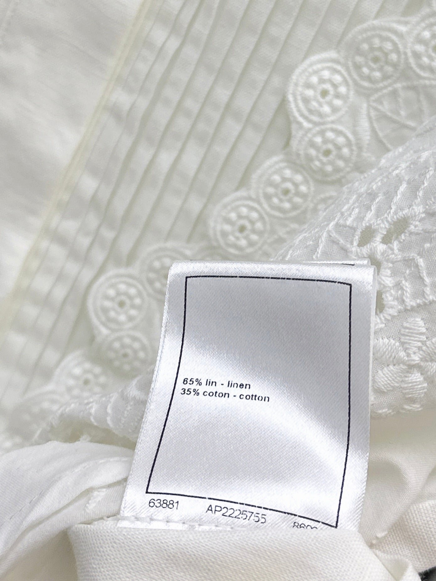 C*nel 25ss embroidered ruff-sleeve shirt