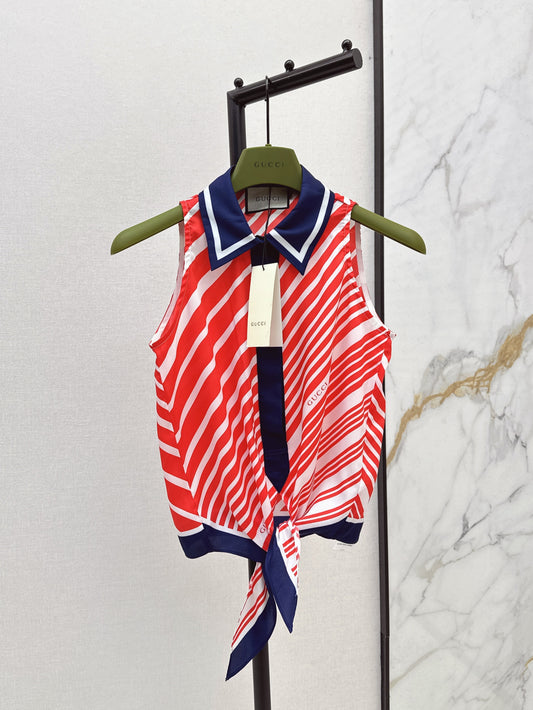 Loui* 25ss printed sleeveless shirt