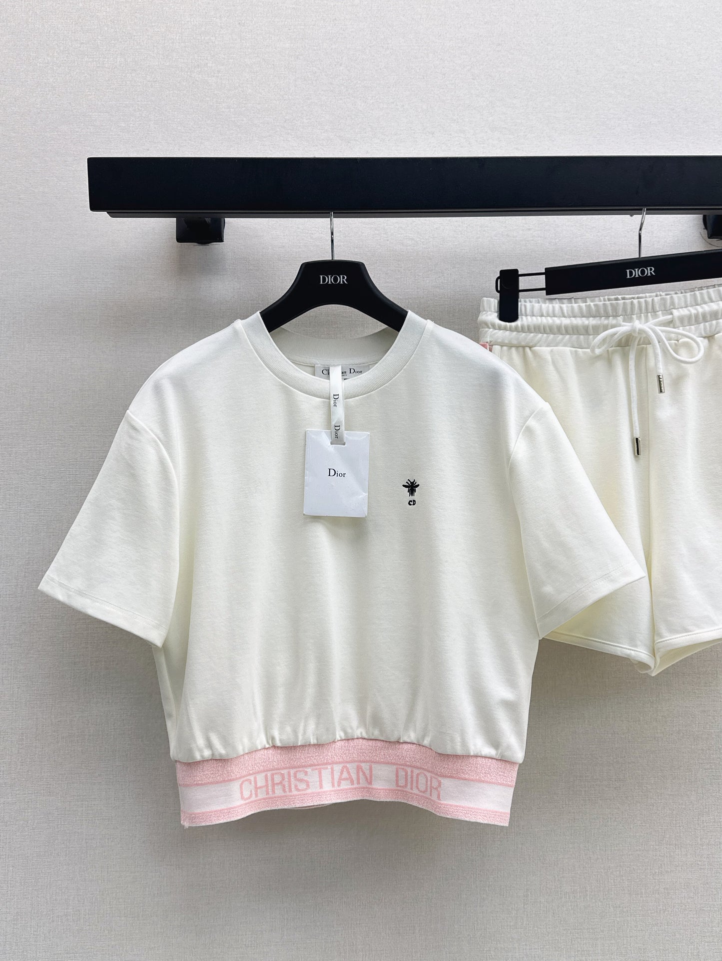 D*r 25ss embroidered web hem top and shorts set