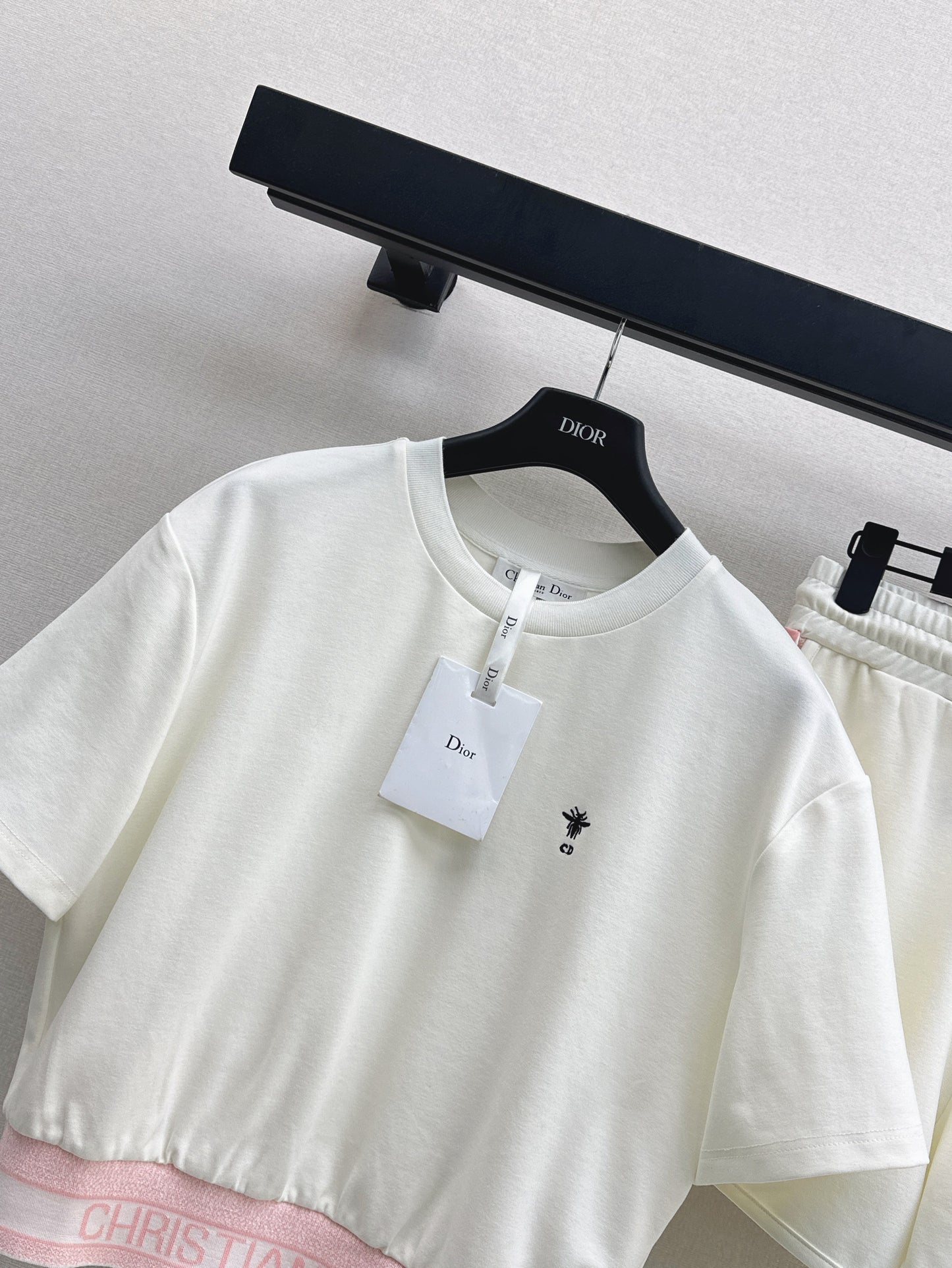 D*r 25ss embroidered web hem top and shorts set