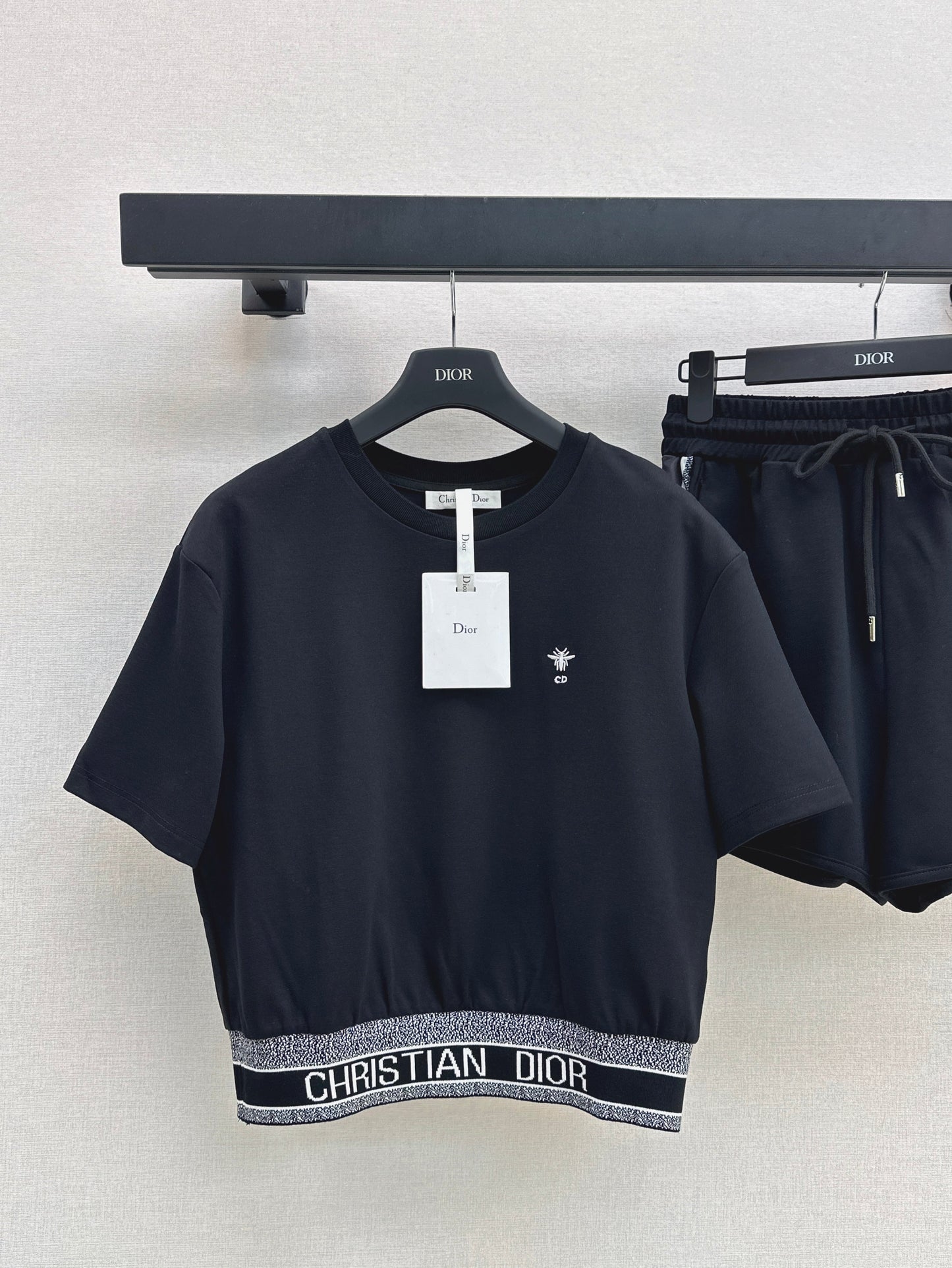 D*r 25ss embroidered web hem top and shorts set