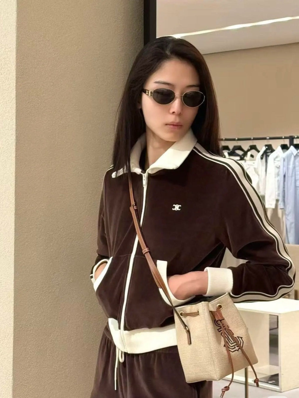 Cel* 25ss velvet tracksuit jacket