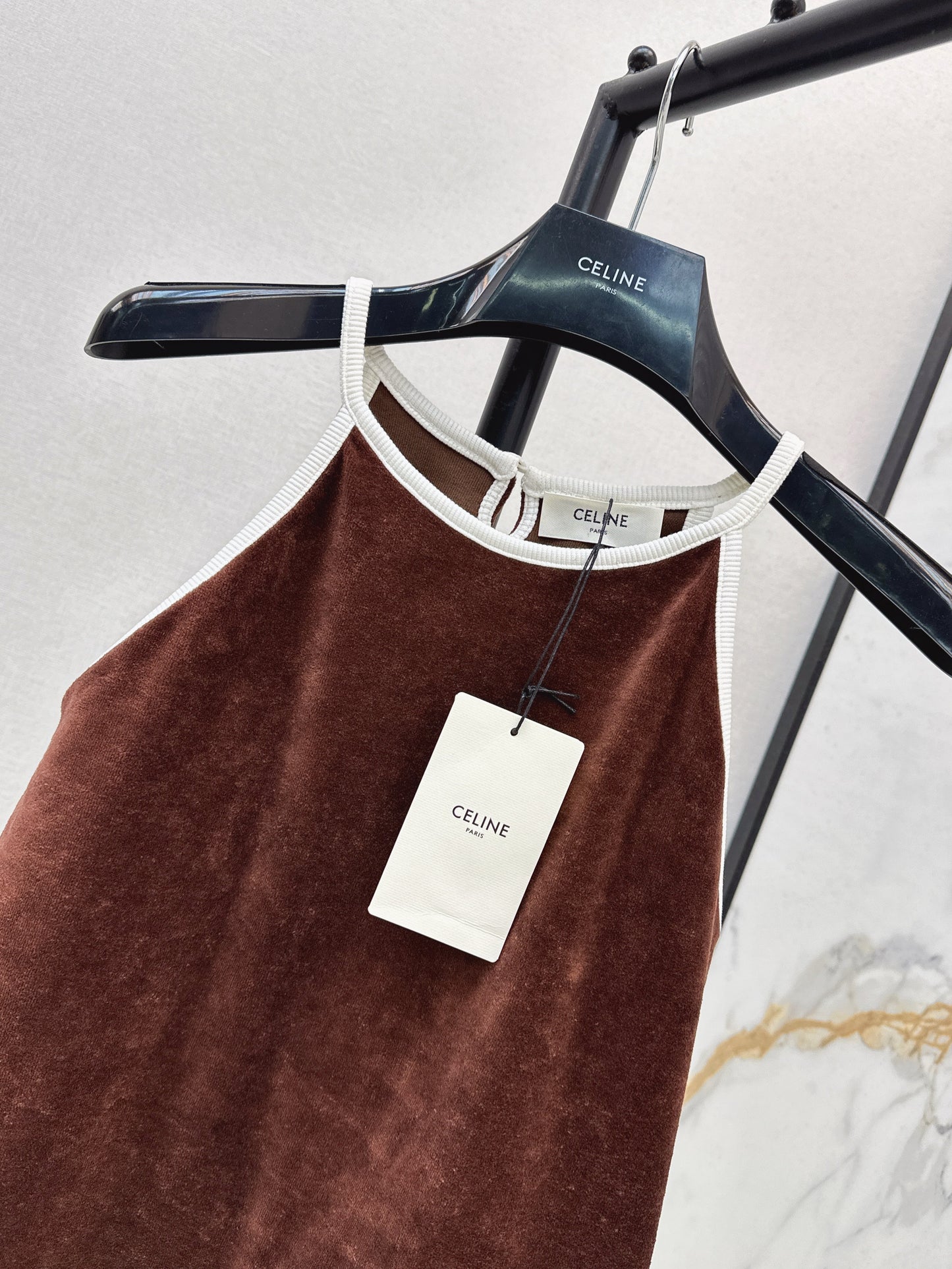 Cel* 25ss velvet jersey cami top