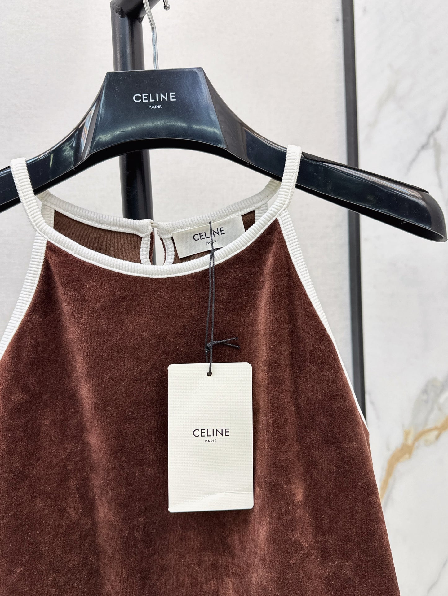 Cel* 25ss velvet jersey cami top