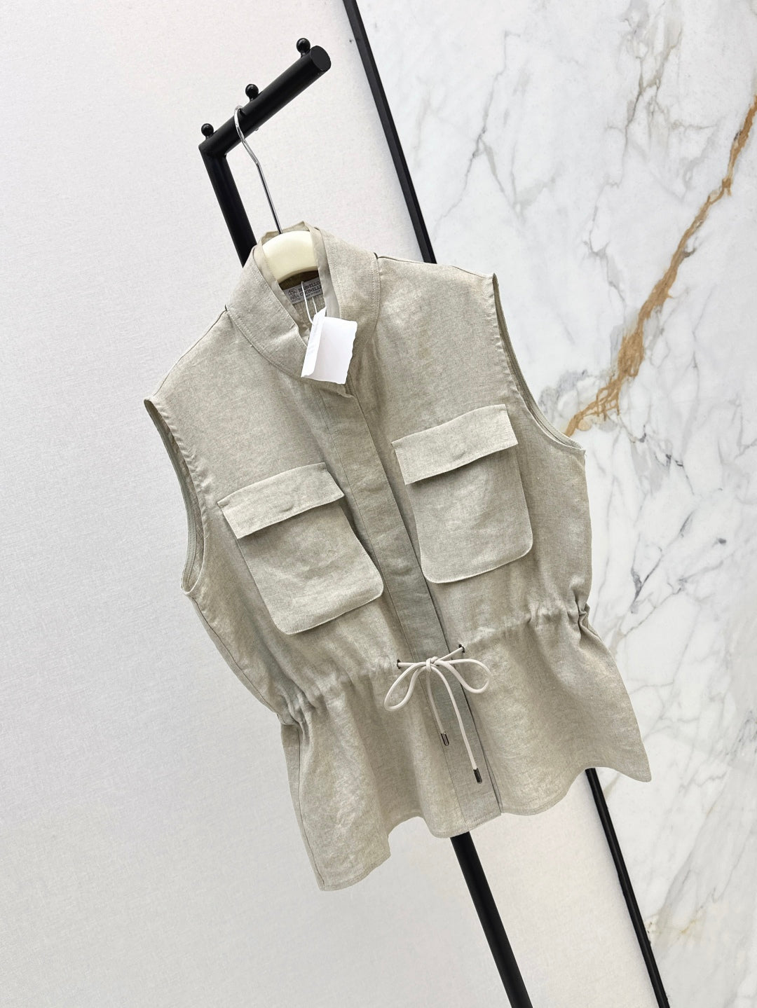 Brune*C 25ss linen drawstring vest