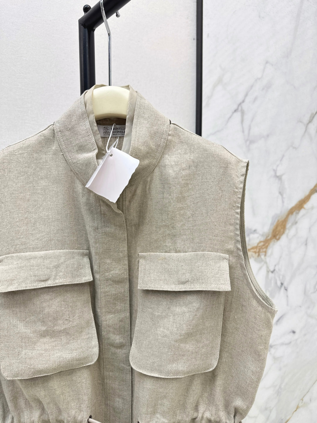 Brune*C 25ss linen drawstring vest