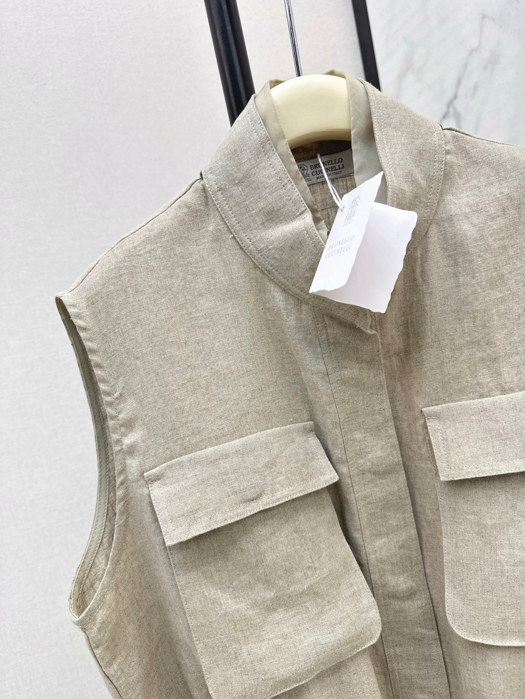 Brune*C 25ss linen drawstring vest