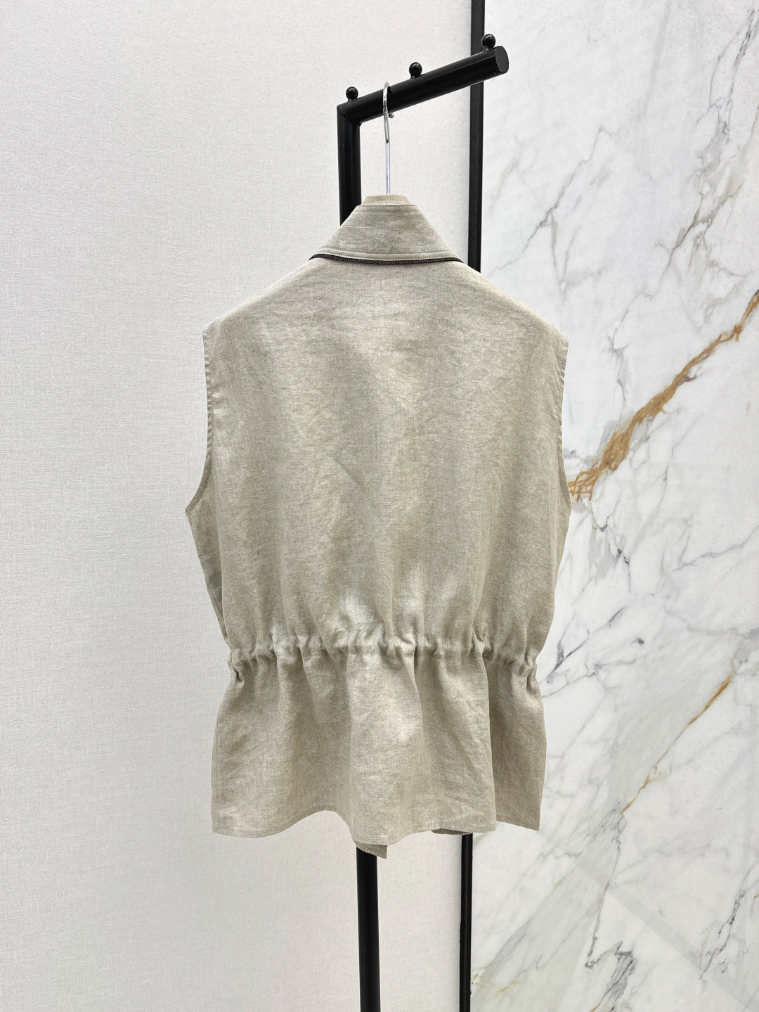 Brune*C 25ss linen drawstring vest