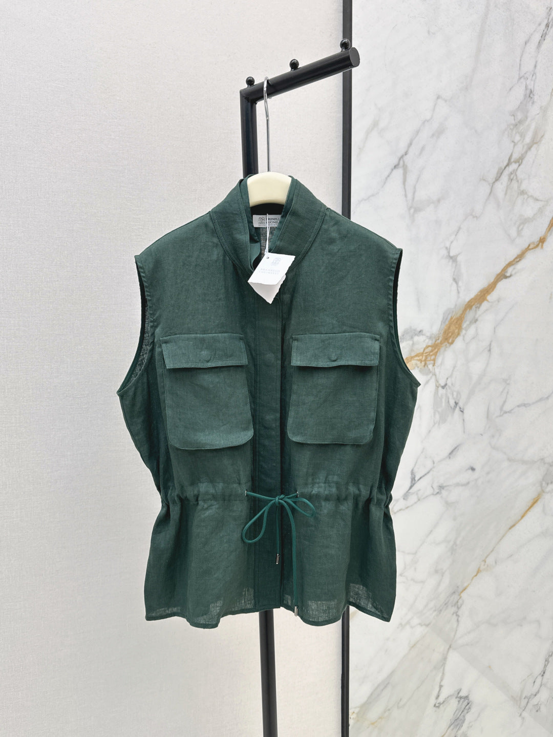 Brune*C 25ss linen drawstring vest
