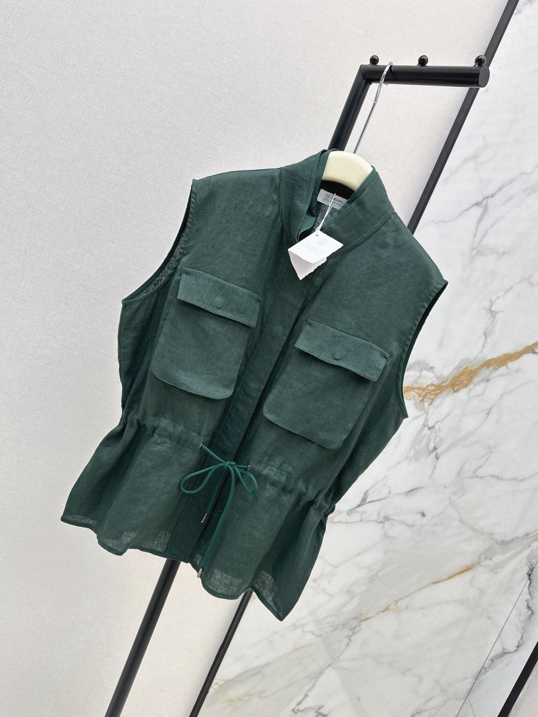 Brune*C 25ss linen drawstring vest