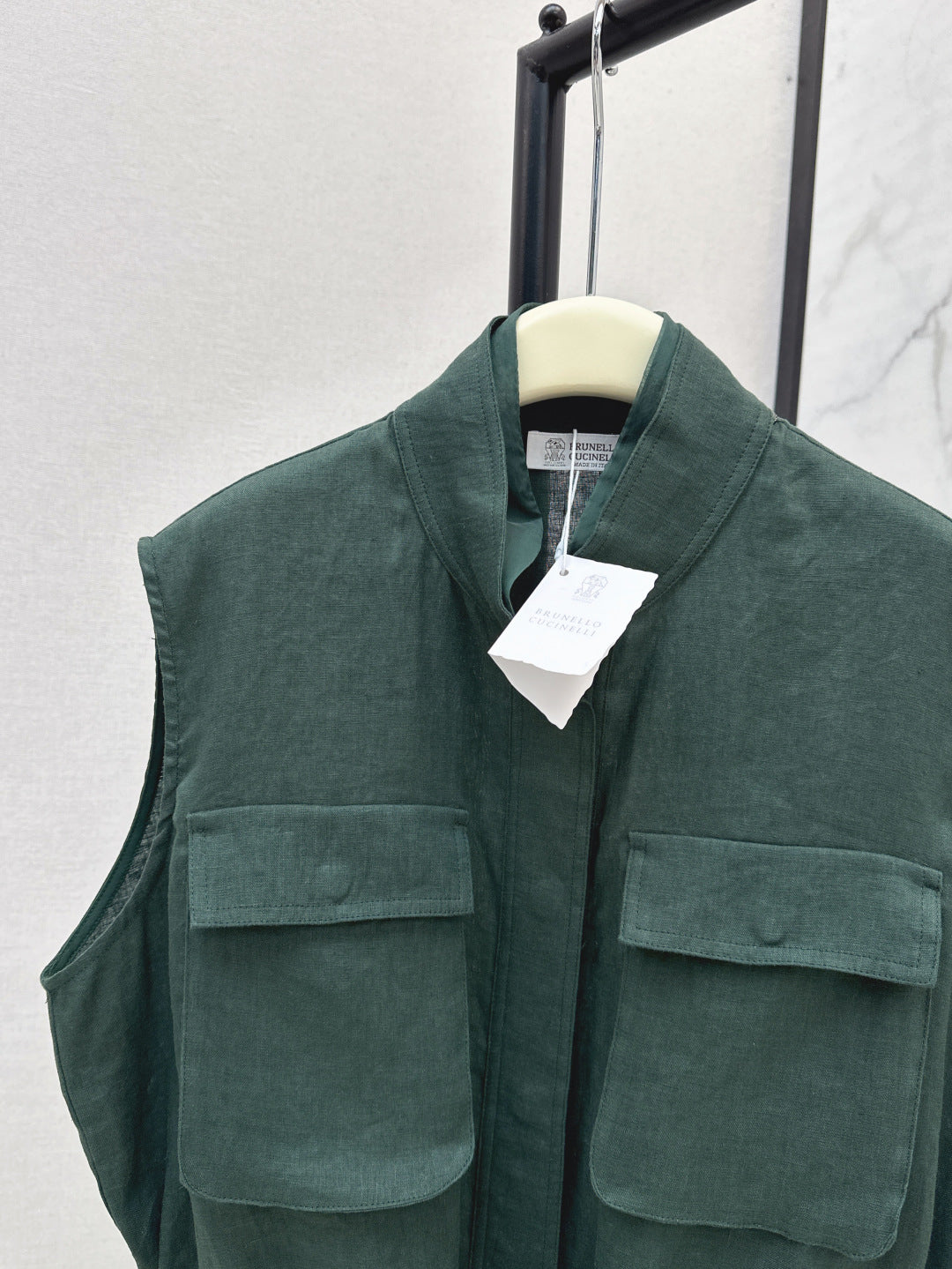 Brune*C 25ss linen drawstring vest