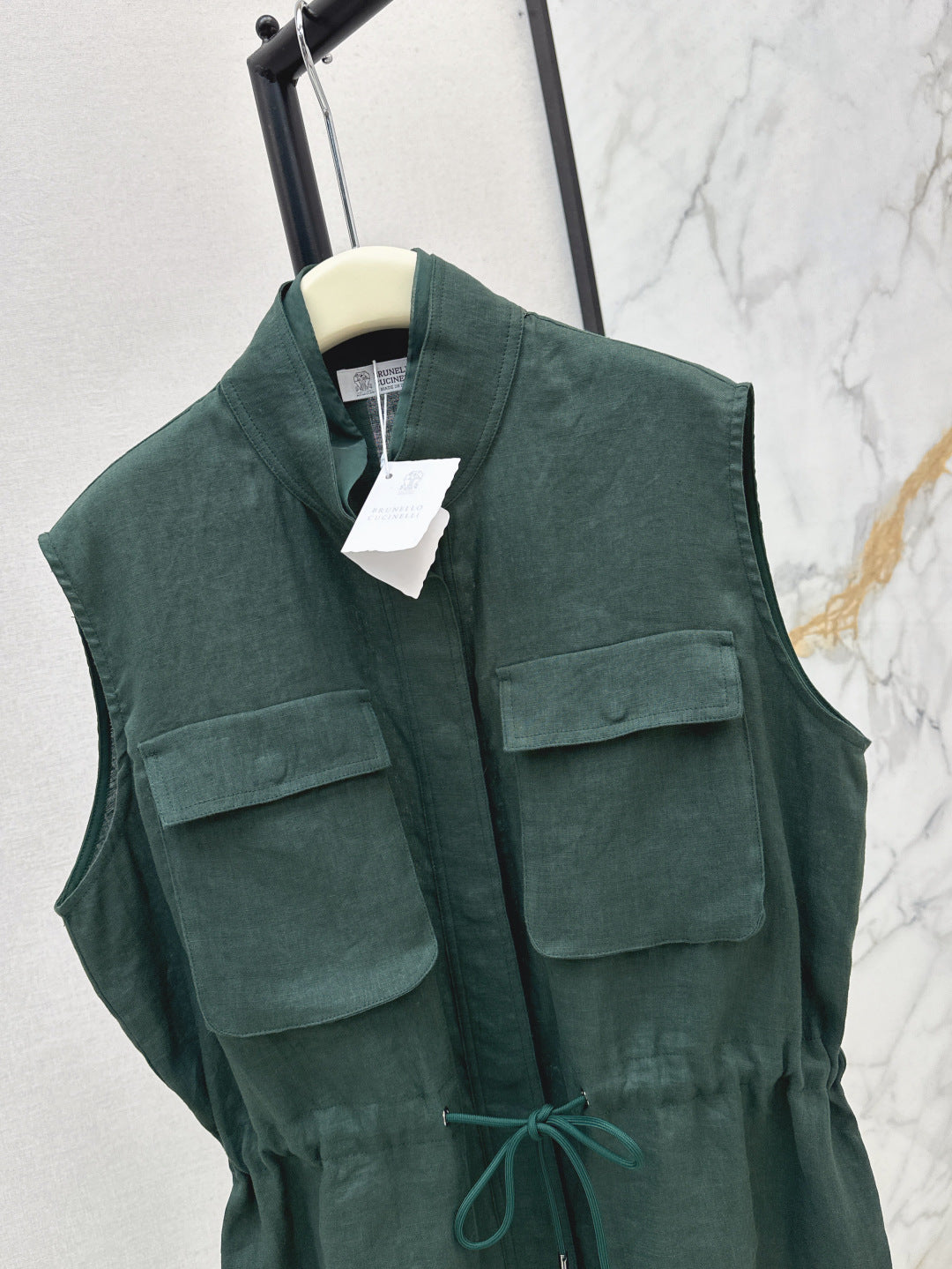 Brune*C 25ss linen drawstring vest