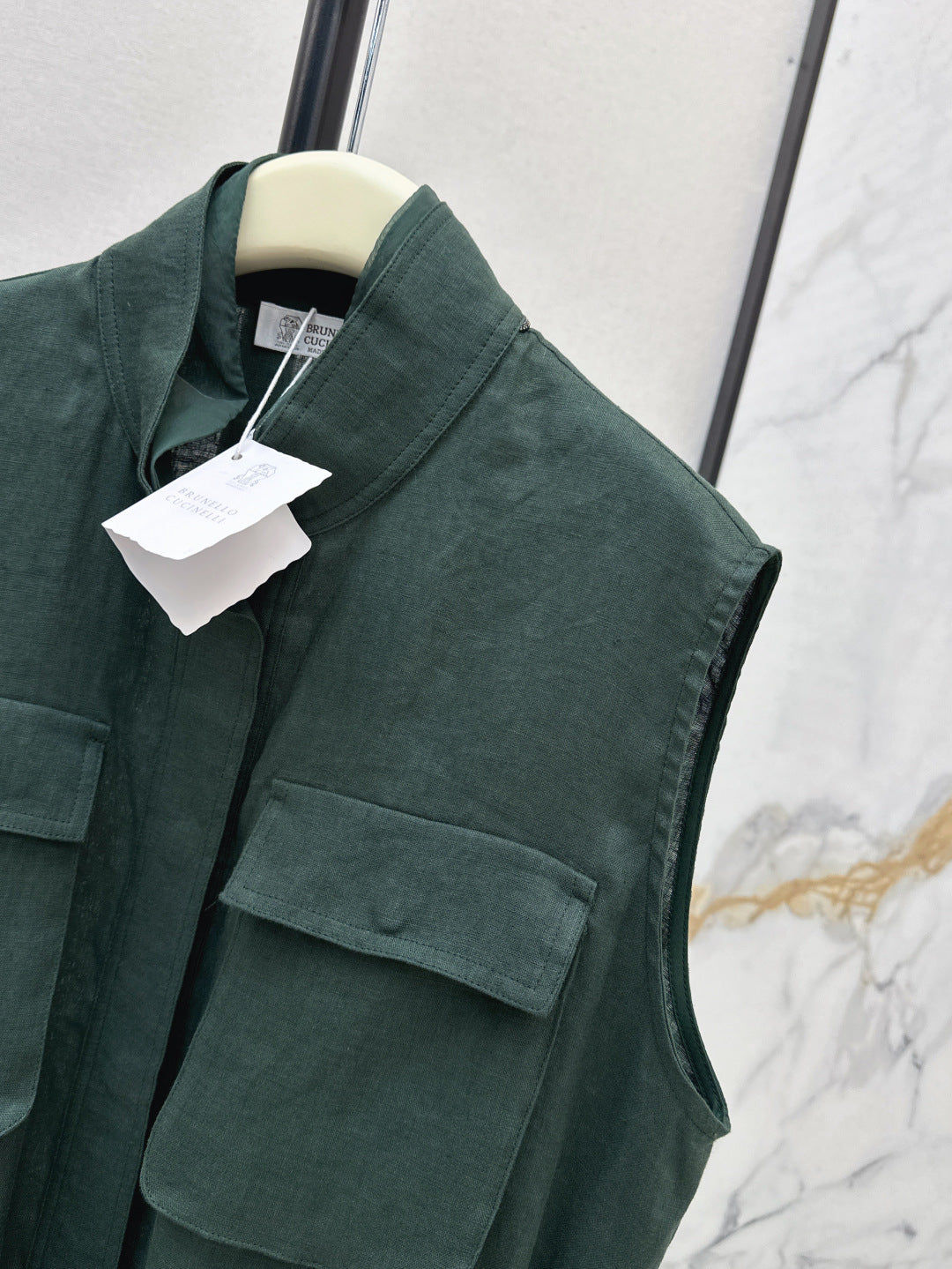 Brune*C 25ss linen drawstring vest