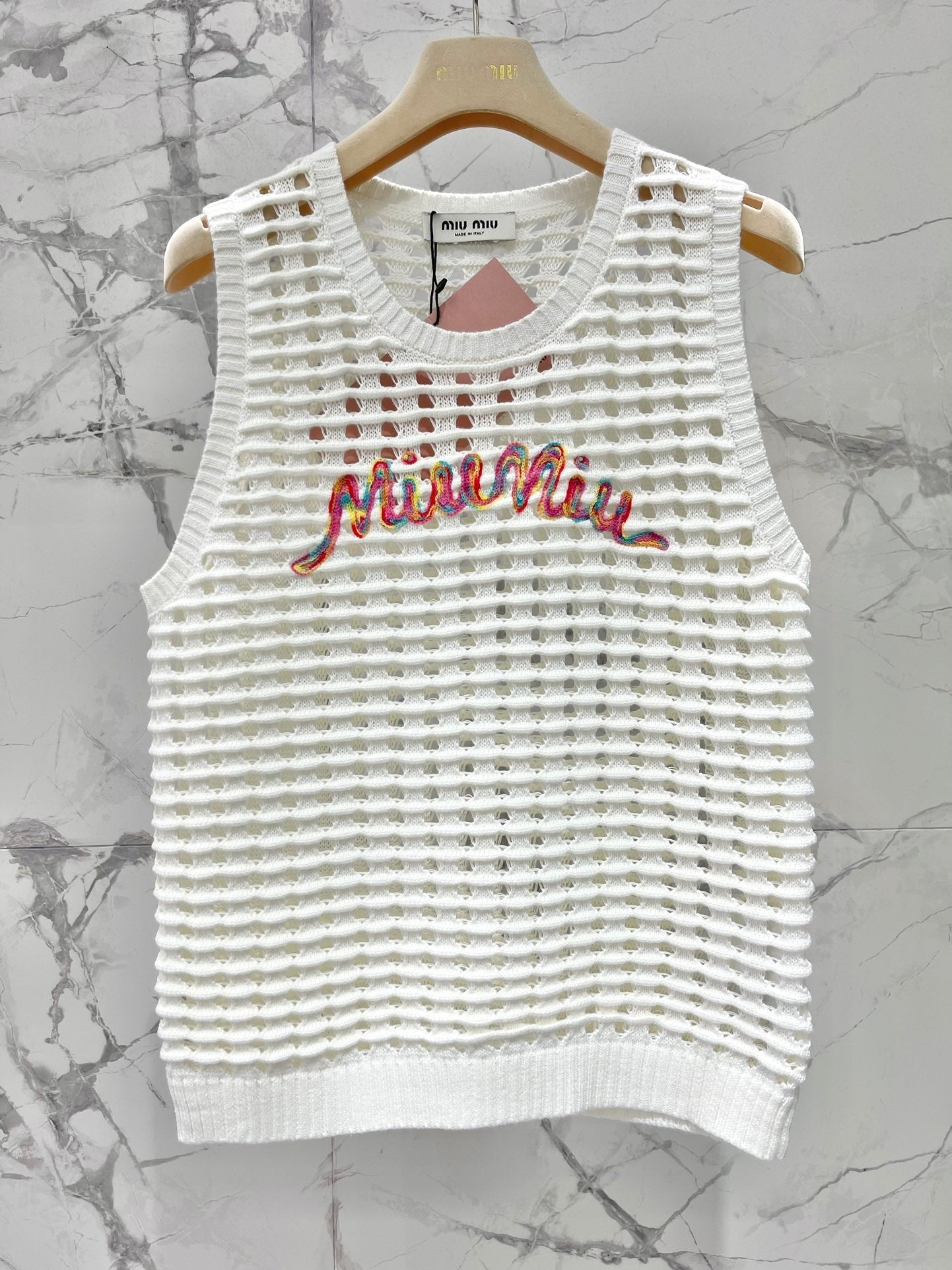 M*u 25ss knitted hollow vest