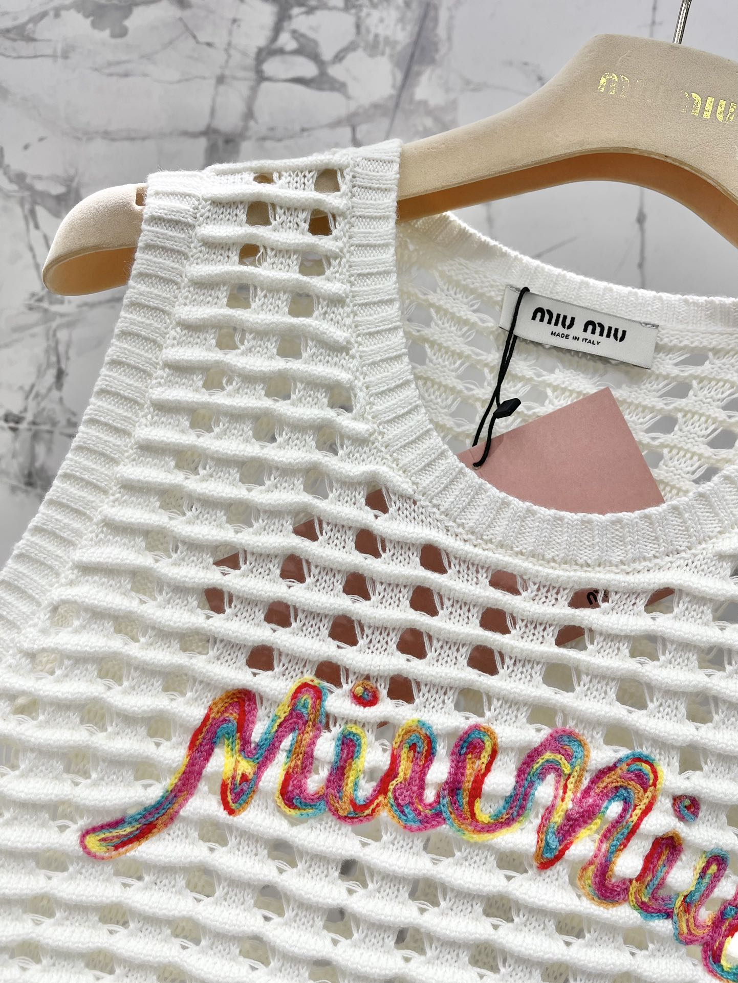 M*u 25ss knitted hollow vest