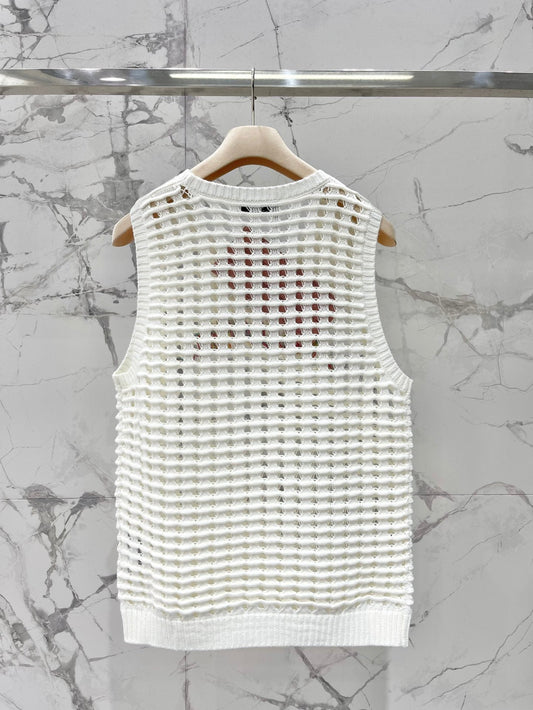 M*u 25ss knitted hollow vest