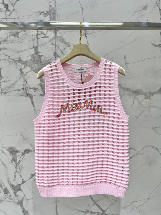 M*u 25ss knitted hollow vest