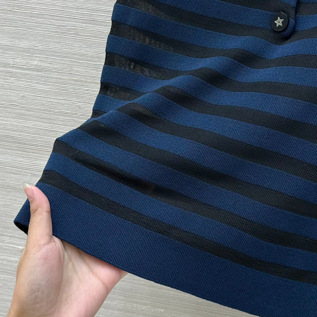 D*r knitted sleeveless polo shirt