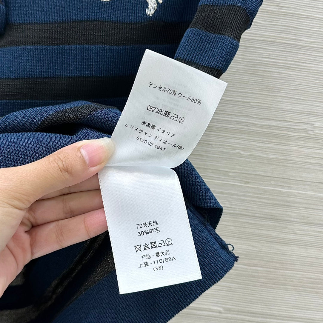 D*r knitted sleeveless polo shirt