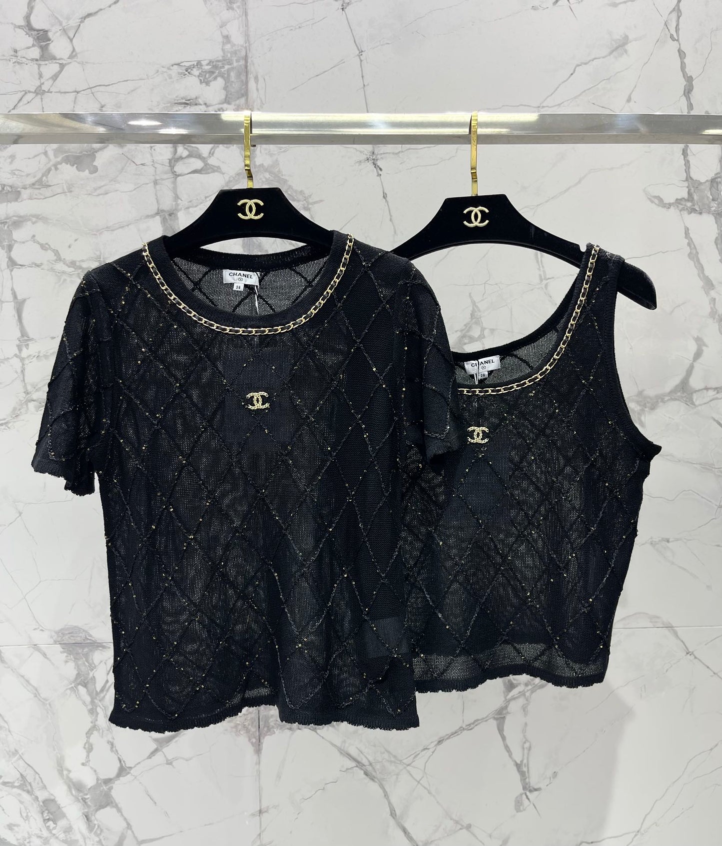 C*nel 25ss chain neck knit t-shirt