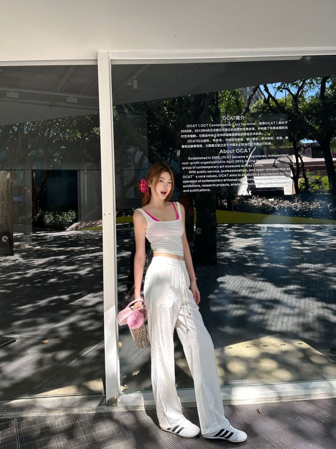 Loui* 25ss monogram accent drawstring pants