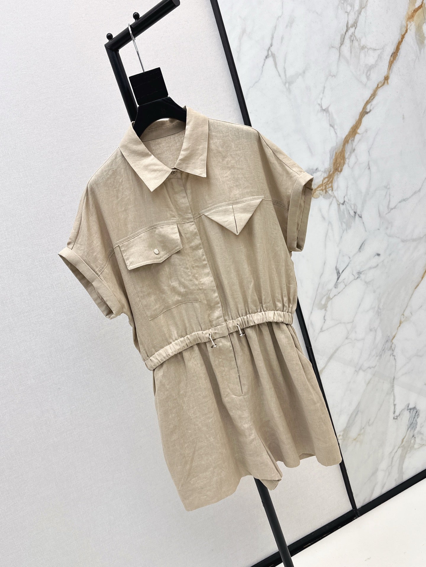 Bott*V 25ss linen cargo jumpsuit
