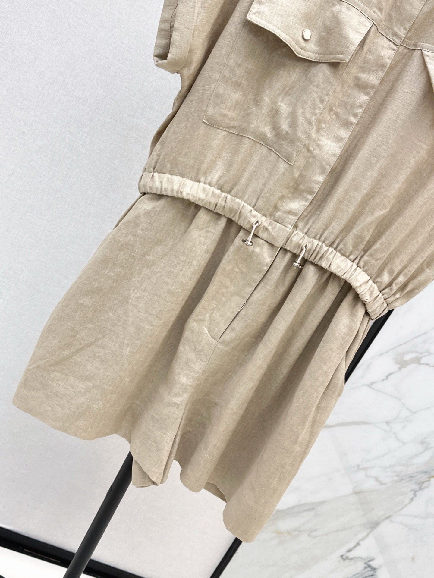 Bott*V 25ss linen cargo jumpsuit