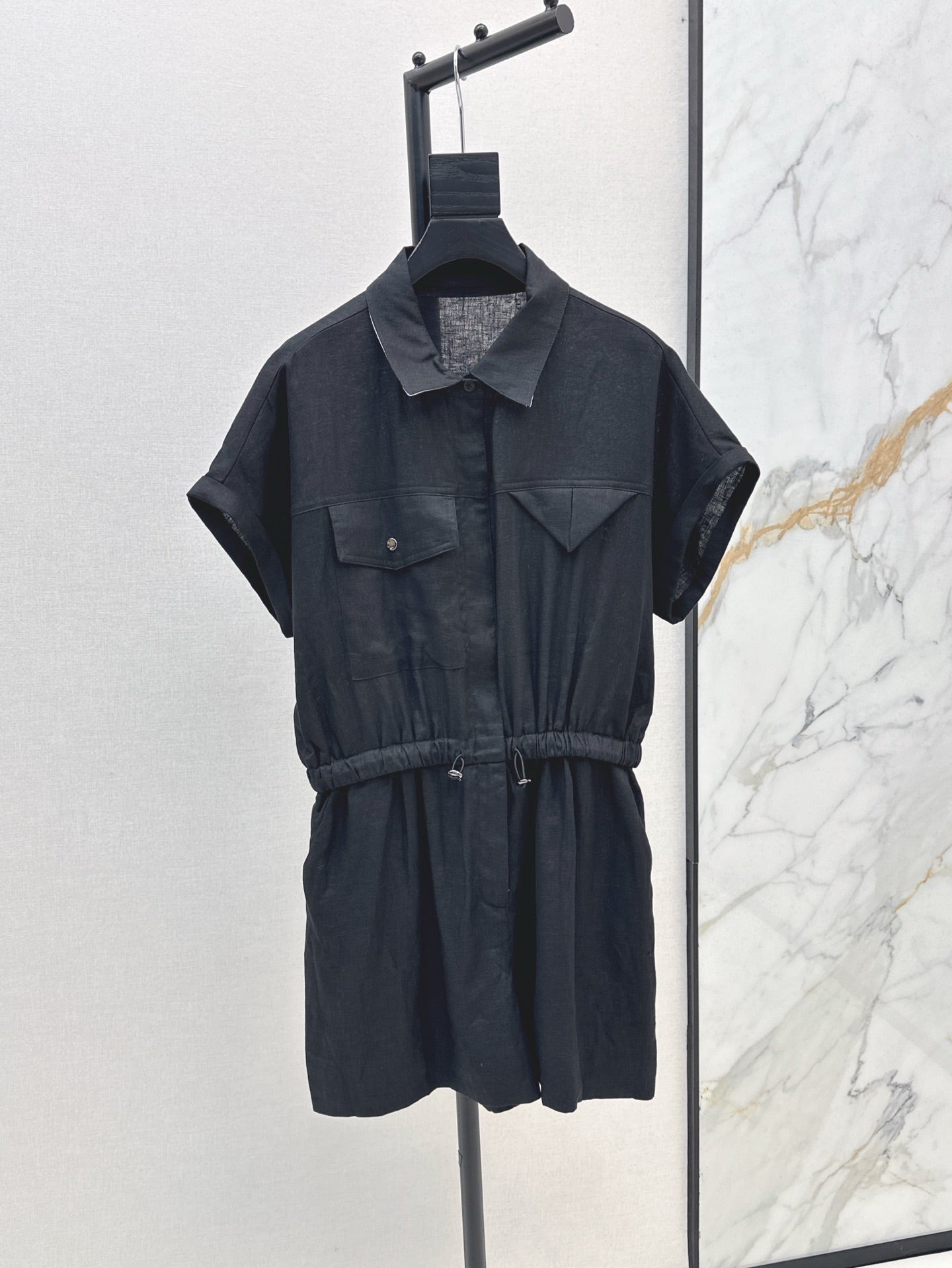 Bott*V 25ss linen cargo jumpsuit