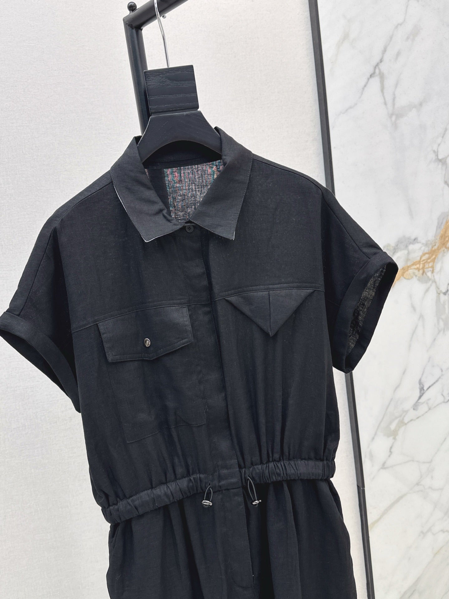 Bott*V 25ss linen cargo jumpsuit