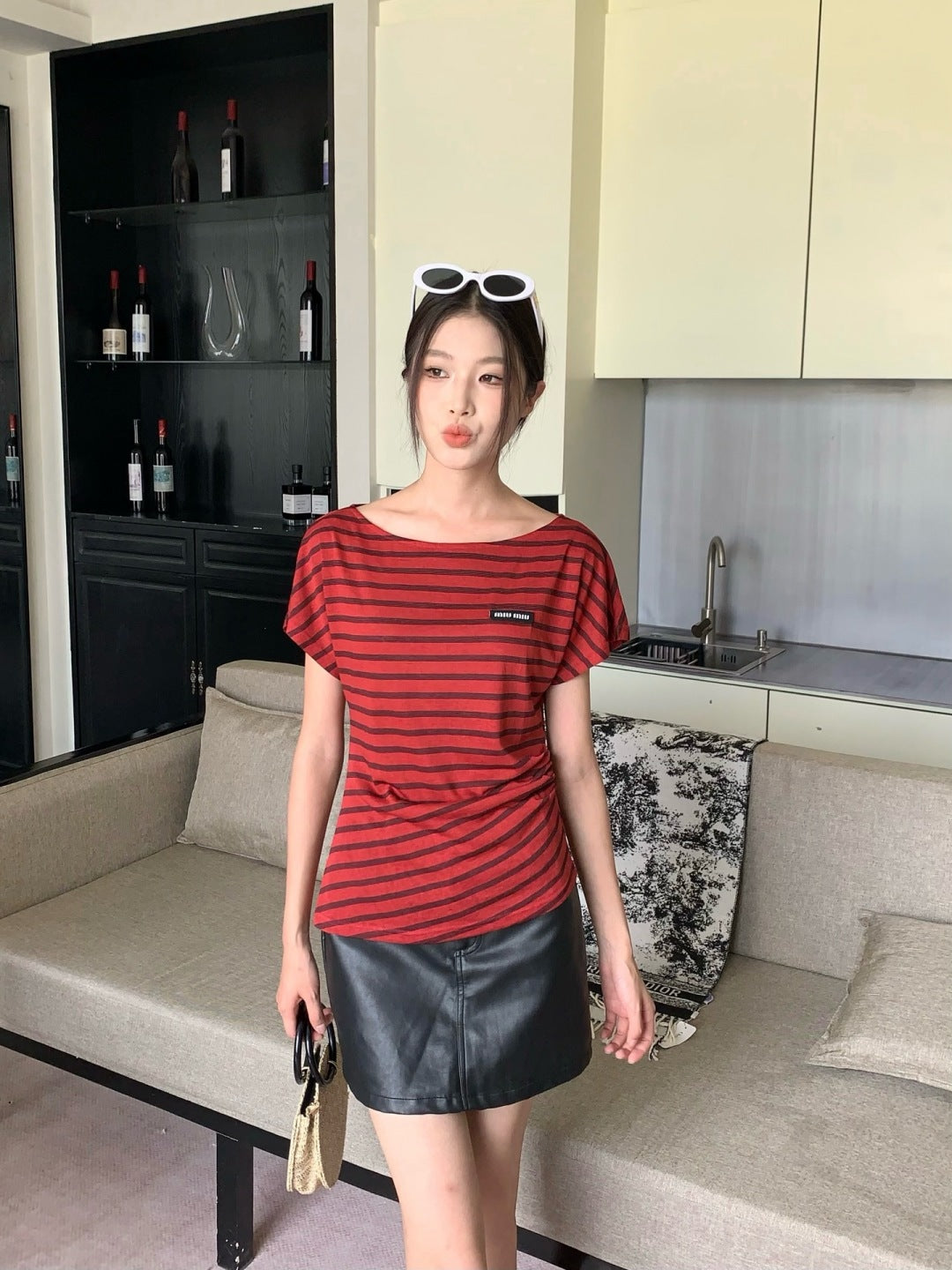 M*u 25ss boat neck top