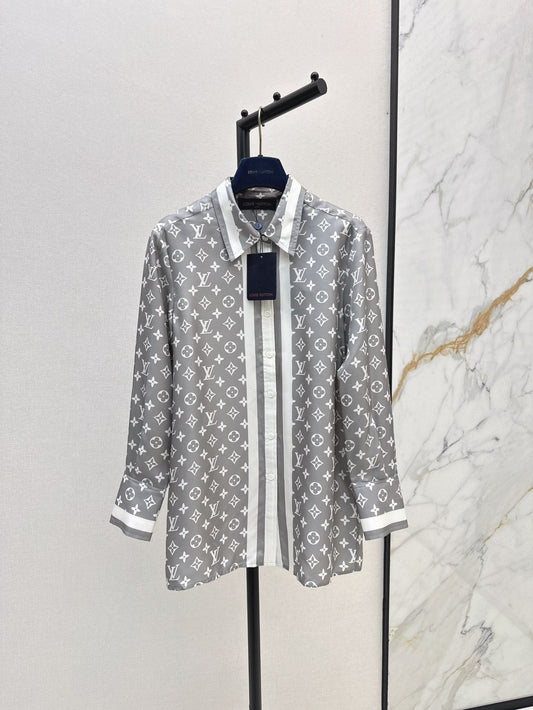 Loui* 25ss monogram silk shirt
