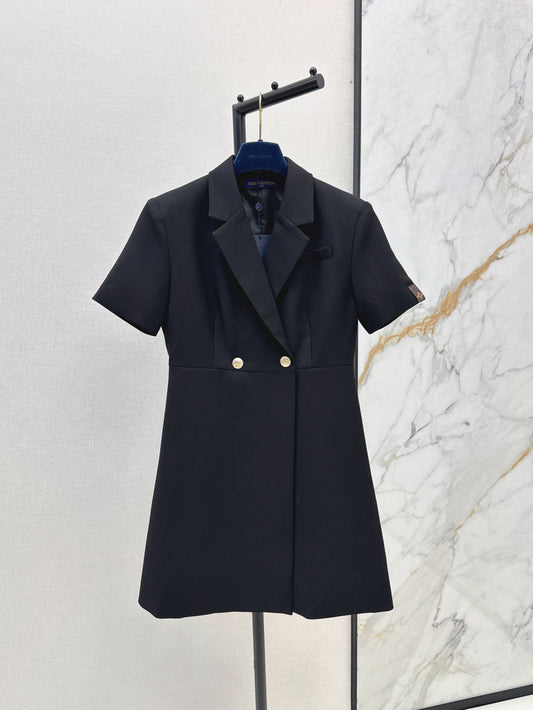 Loui* 25ss short-sleeve tailored wrap dress